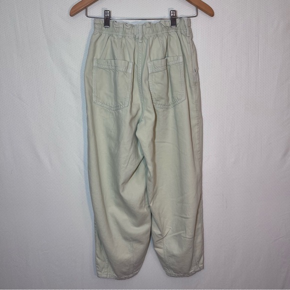 Anthropologie Pilcro Green Paperbag Barrel Pants High Rise Relaxed Size 25 Sage - Picture 4 of 9